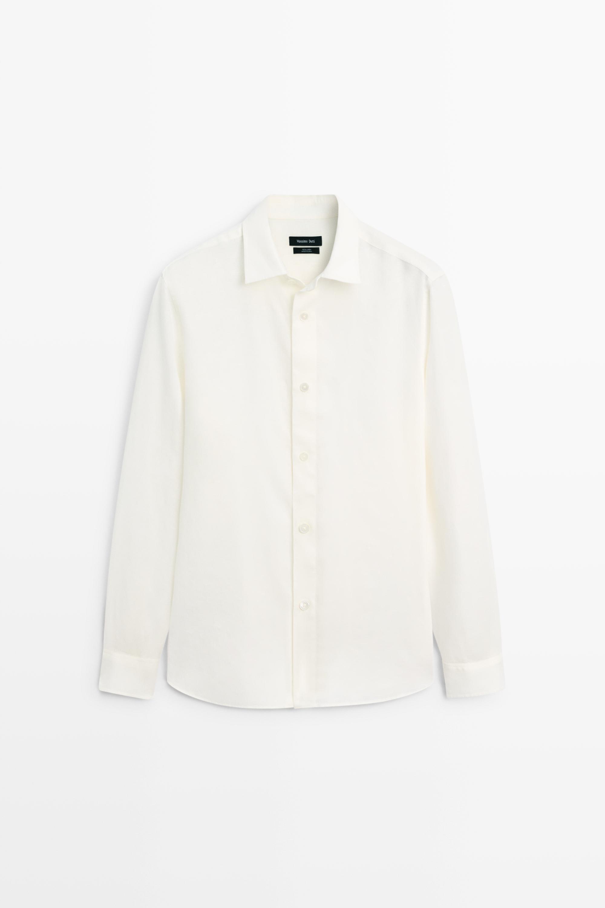 100% linen regular fit shirt
